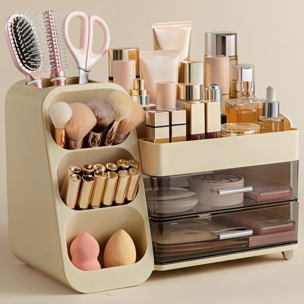 Hblife Cosmetic Makeup Cosmetic Storage Makeup Storage Cosmetic Storage Box with Dividers and Small Organizer for Nail and Eyeshadow Palettes Box,