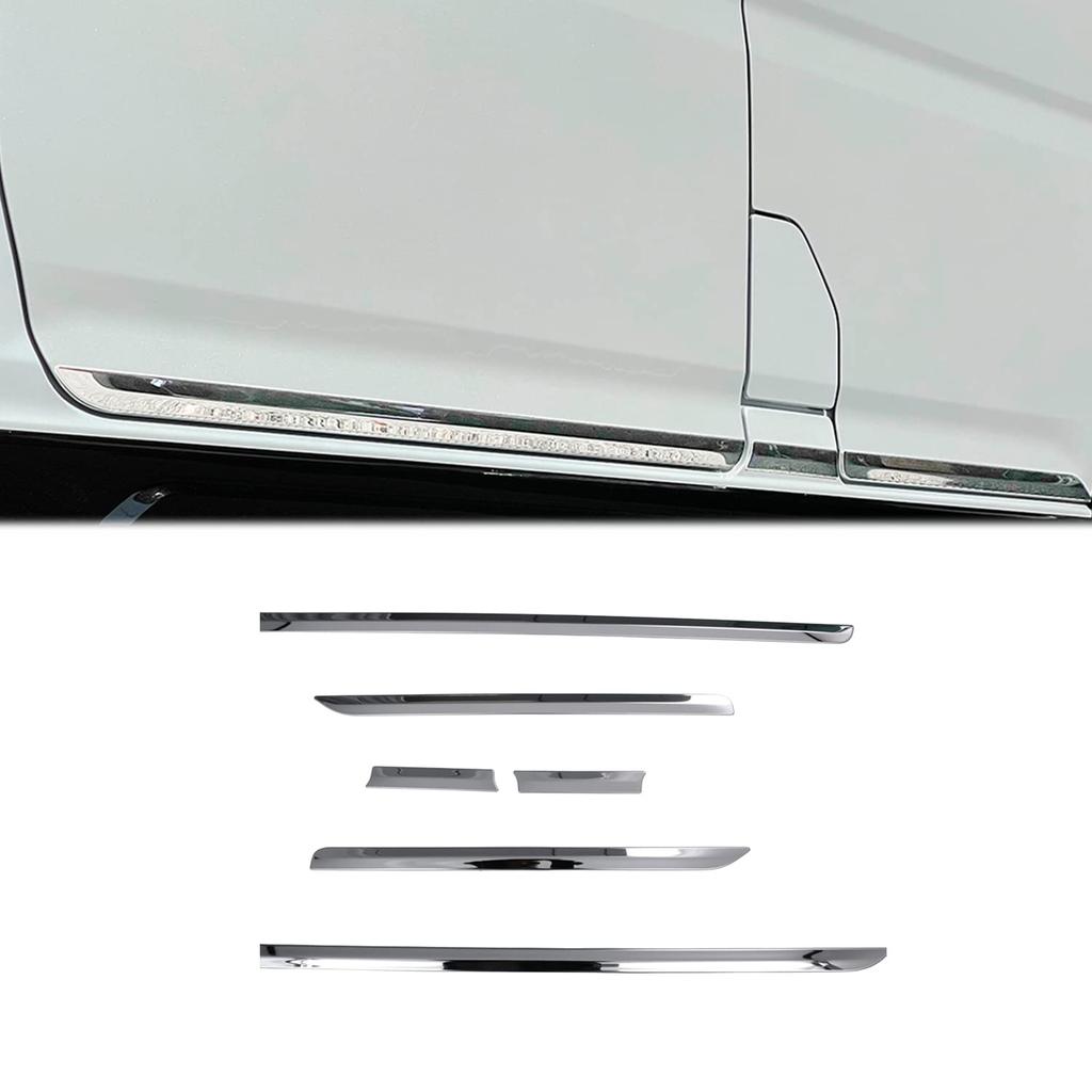 Hyorabyn Mirror Finish Door Side Molding Side Skirt Body Trim Garnish for Daihatsu New Atrai S700 Hijet Cargo X RS S700V S710V Stainless Dirt and