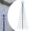 VidaXL Arbre de Noël lumineux avec piquets 220 LED bleu 180 cm 358103