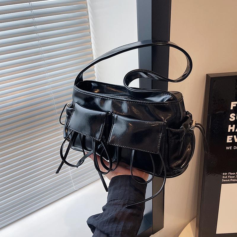 

Большая вместительная сумка-арка для женщин, красные сумки подмышки, универсальная повседневная сумка на одно плечо в стиле ретро, новая