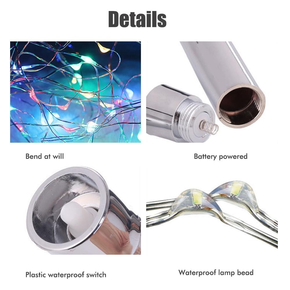 3PCS LED Cork Lights Copper Wire String Lights for Wine Bottles Christmas Bar Party Decor (Warm White)