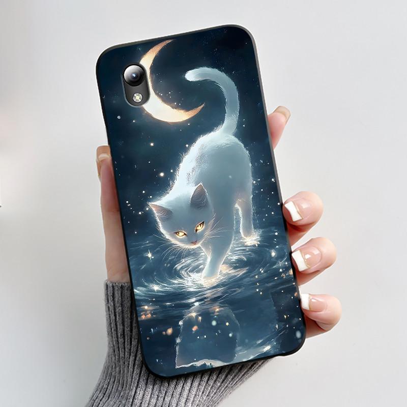 Casing For ZTE Blade L8 / A3 (2019) / A31 Lite / A3 Plus / A3 SE Aesthetic Cute Cat Astronaut Black Soft Silicone TPU Phone Case