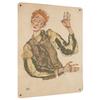 Egon Schiele Stil Abstraktes Porträt Metall Wandkunst Moderner Expressionist Wohnkultur Eisenmalerei