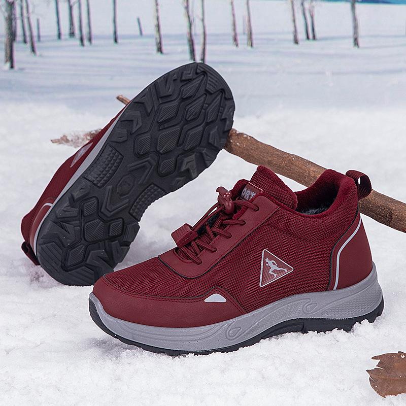 New outdoor wear-resistant couple hiking shoes fashionable warm hiking shoes waterproof sports shoes
