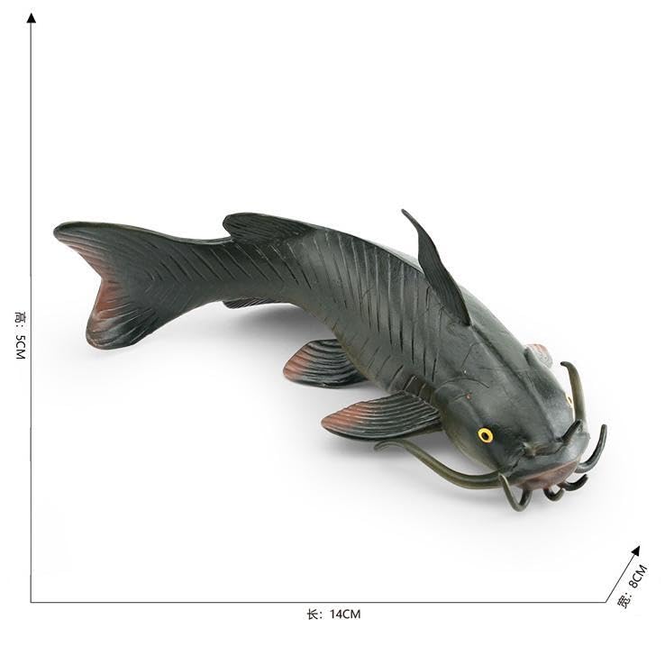 [Nekogamiyama] Wels, Flussfisch, Süßwasserfisch, Figurenmodell, Miniatur-Ornament, Innendekoration, Sammlermodell