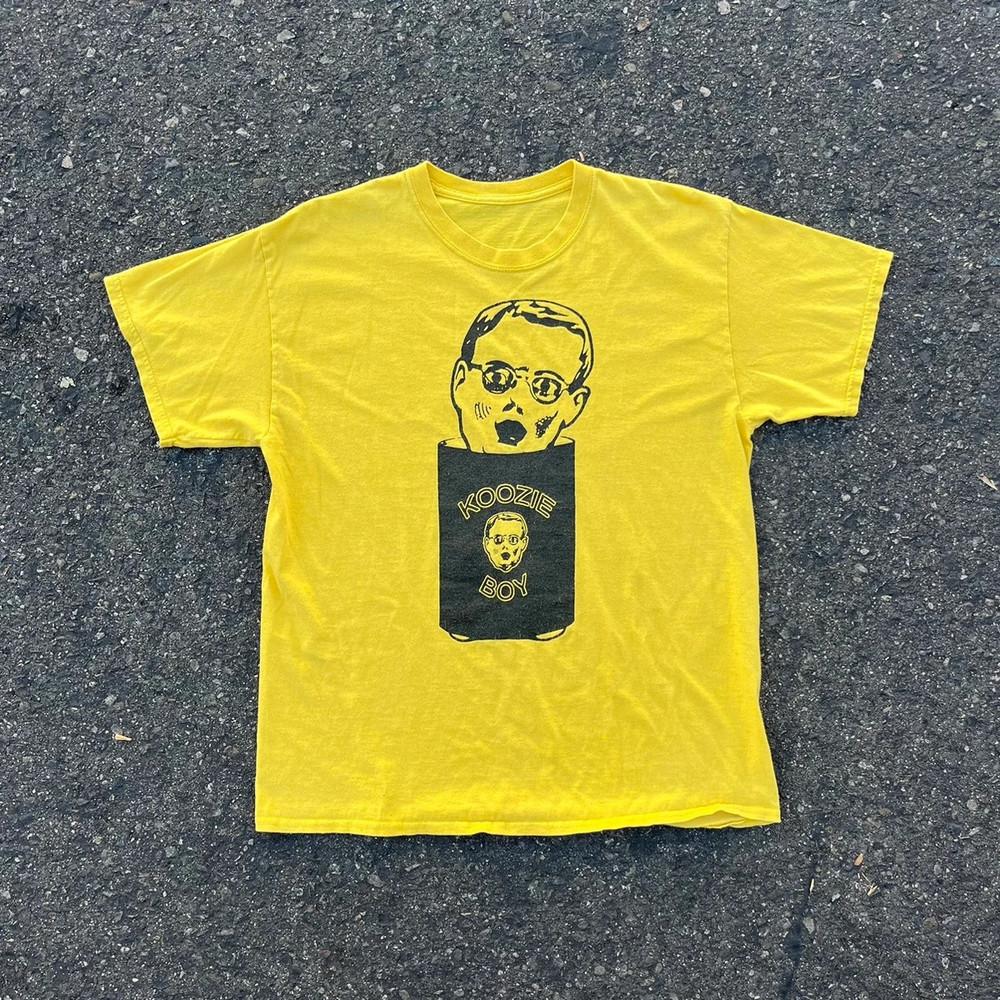 Devo Band Boogie Booji Boy Shirt Short Sleeve Yellow Unisex Funny S-3XL II2366 - Unisex T-Shirt M