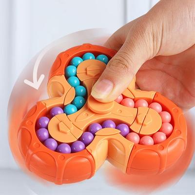 Triangle Rotating Magic Bean Puzzle Toy IQ Test Brain Teaser Fun Educational For Kids Boys Girls Stress Relief Gfts