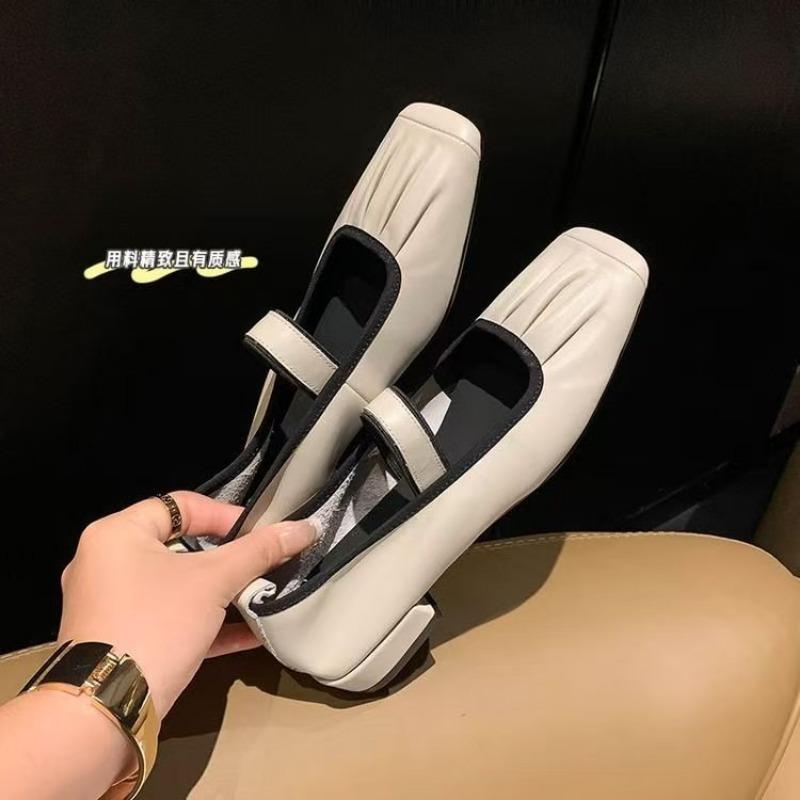 Schuhe Weiße Turnschuhe Casual Frau Mode Skandale PU Niedrig Gummi Rom Freizeit Solide Grund Quadratische Ferse Flache Rückseite Riemen Zehe