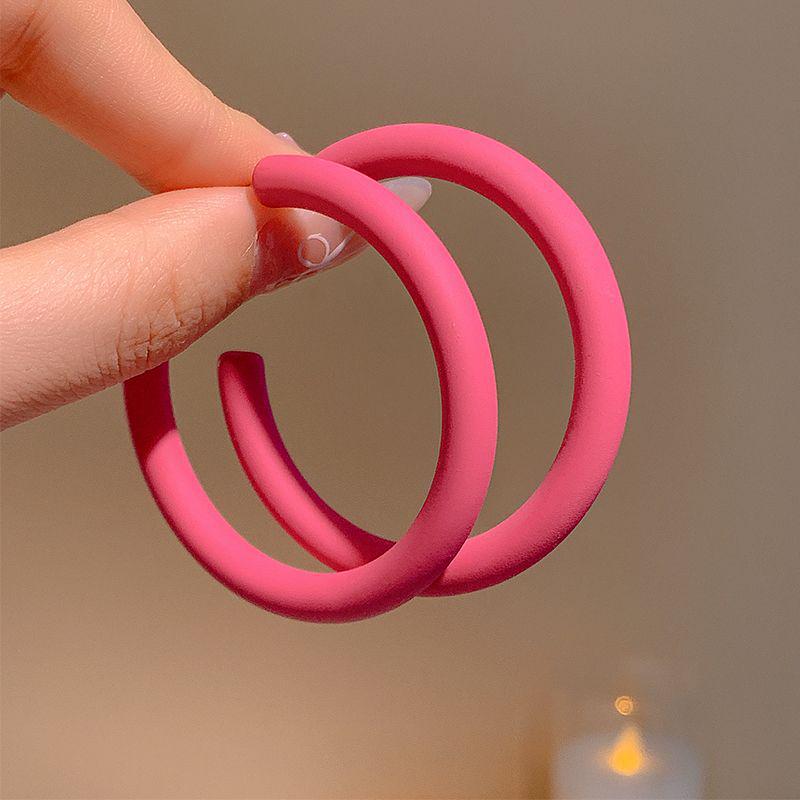 Dopamine Rose Pink Earrings: High-End 2024 Niche Design, Celebrity-Style Light Luxury for Women