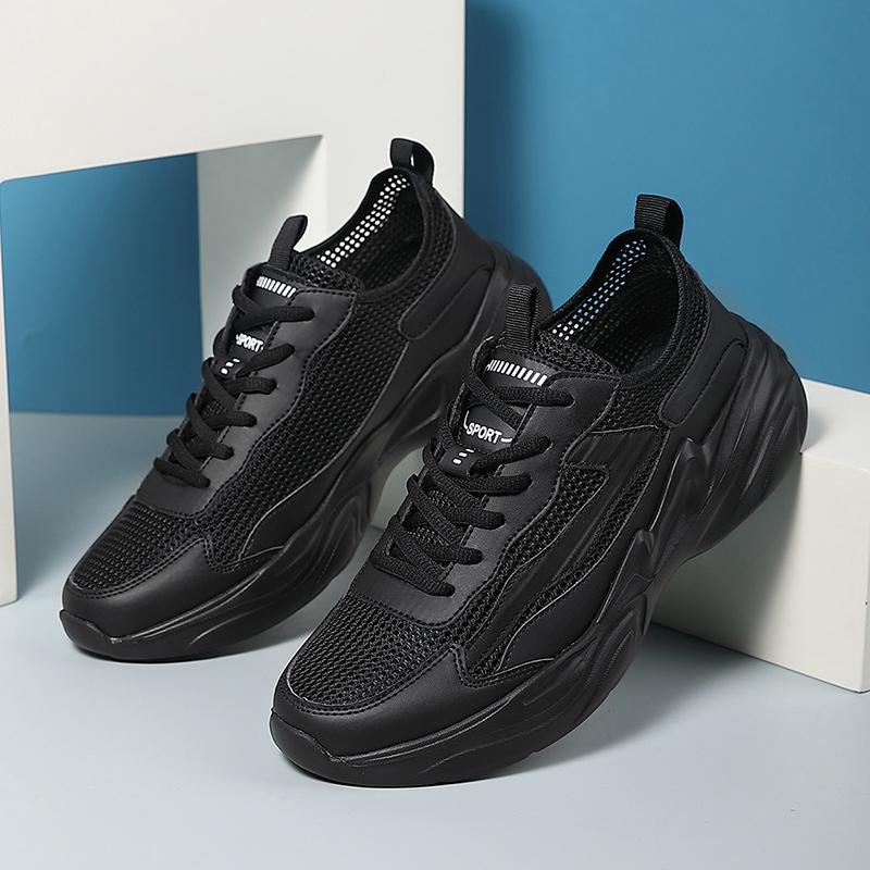 

Мужская вулканизированная обувь, модные дышащие сетчатые повседневные кроссовки для активного отдыха, легкие и удобные мужские кроссовки для тенниса Masculino 46 чёрный