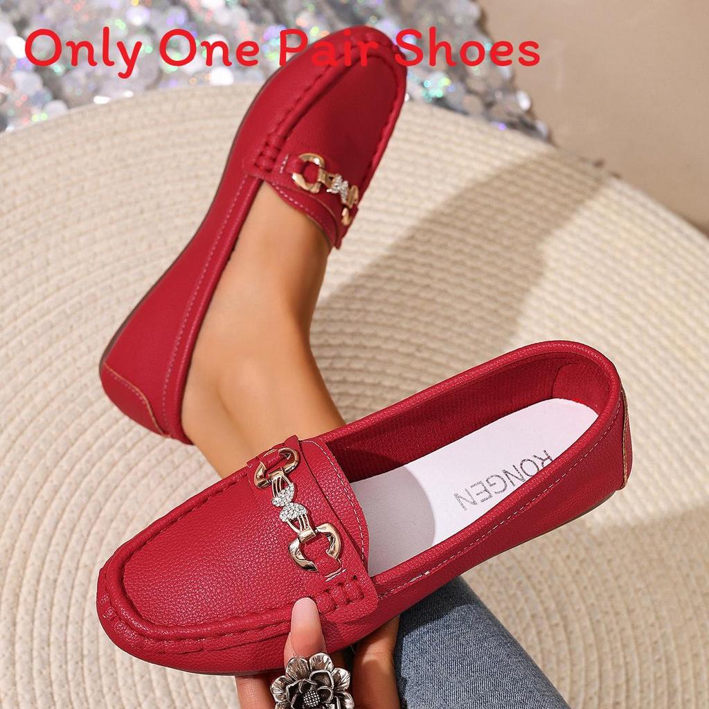 Pu Loafer Shoes For Women Casual Flat Slip On Comfort Spring Summer