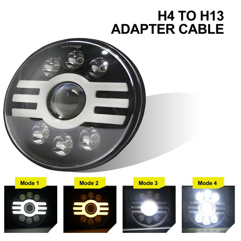 Car LED Roung Light 7in Diameter 500W 6 Beads Aluminium Alloy Round LED Car Light Round LED Car Light Car LED Round Light