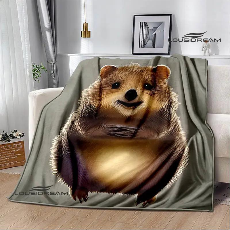 The Capybara Club Anime blanket throw cubre cama Warm blankets for beds Picnic blanket birthday gift