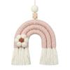 Macrame Rainbow Wall Hanging Decorative Colored for Boho Home Decor Nursery Dorm