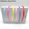10pcs Toothed Jelly Hair Hoop Hair Band Candy Color 8mm Thin Plastic Toothed Headband Hair Clip Non Slip Washing Face Headdress