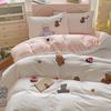 Bedding Pure Cotton Four-piece Set, Quilt Cover, Quilt Cover, Bed Sheet, Human Dormitory Three-piece Set