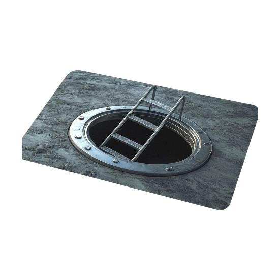 3D Hole Floor Rug Optical Illusion Floor Mat Realistic Bottomless Pit Doormat Non-Slip Bathroom Rug