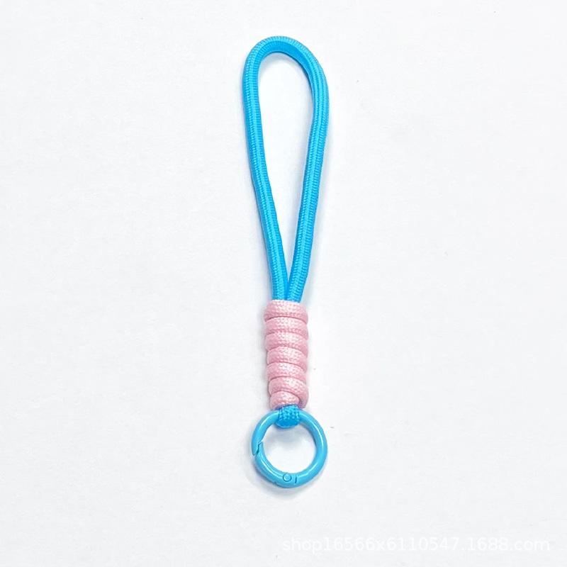 Eenvoudige Mobiele Telefoon Lanyard Kleur Gevlochten Sleutelhanger Lanyard Kleur Matching Mobiele Telefoon Touw Waterbeker Touw Schooltas