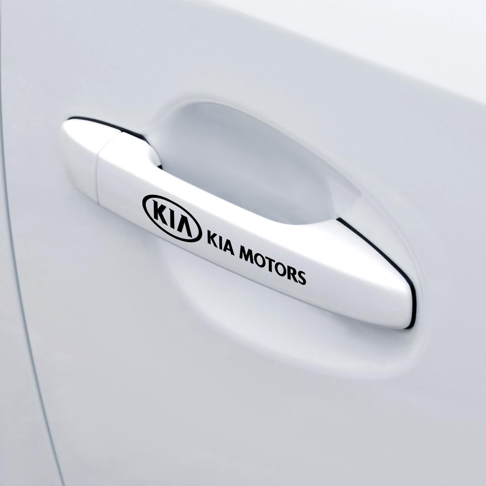 4pcs Car Door Handle Window Wiper Stickers Emblem Auto Accessories For KIA k5 K6 Optima Sorento RIO Picanto Ceed KX1 K4 Sportage