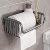Porta-Papel Higiênico e Dispensador com Prateleira de Armazenamento