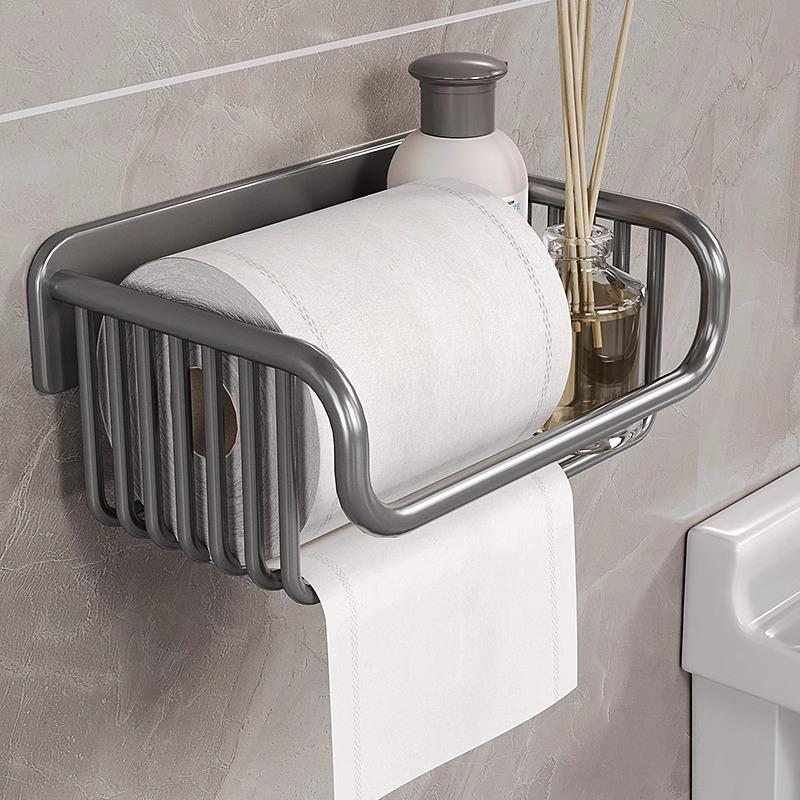 Porta-Papel Higiênico e Dispensador com Prateleira de Armazenamento