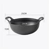 Wok in ghisa per brasatura e cottura a vapore Padella piatta antiaderente Pentola antiaderente
