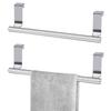 New Stainless Steel Bar Bathroom Kitchen Hanging Holder Home Storage Kitchen Tools Towel Rack Over Door Cabinet Shelf Rack