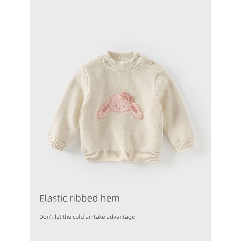 David Bella Warm New Winter Clothing Girls' Sweater Baby Half Turtleneck Knitwear Kidsren's Fleece Pullover Top