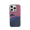 Kevlar Texture Magnetic Phone Case for Apple 17 Pro Max with Mountain & Starry River Design, Plaid Hard Protective for Apple 15