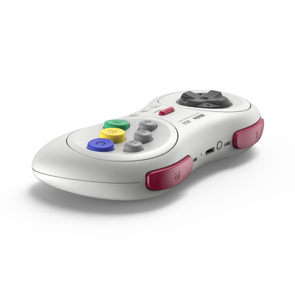 8Bitdo M30 Bluetooth Gaming Controller, 6-Button Gamepad for NS Switch/Switch 2, Windows, Android, macOS, Steam, and Respberry Pi (White)