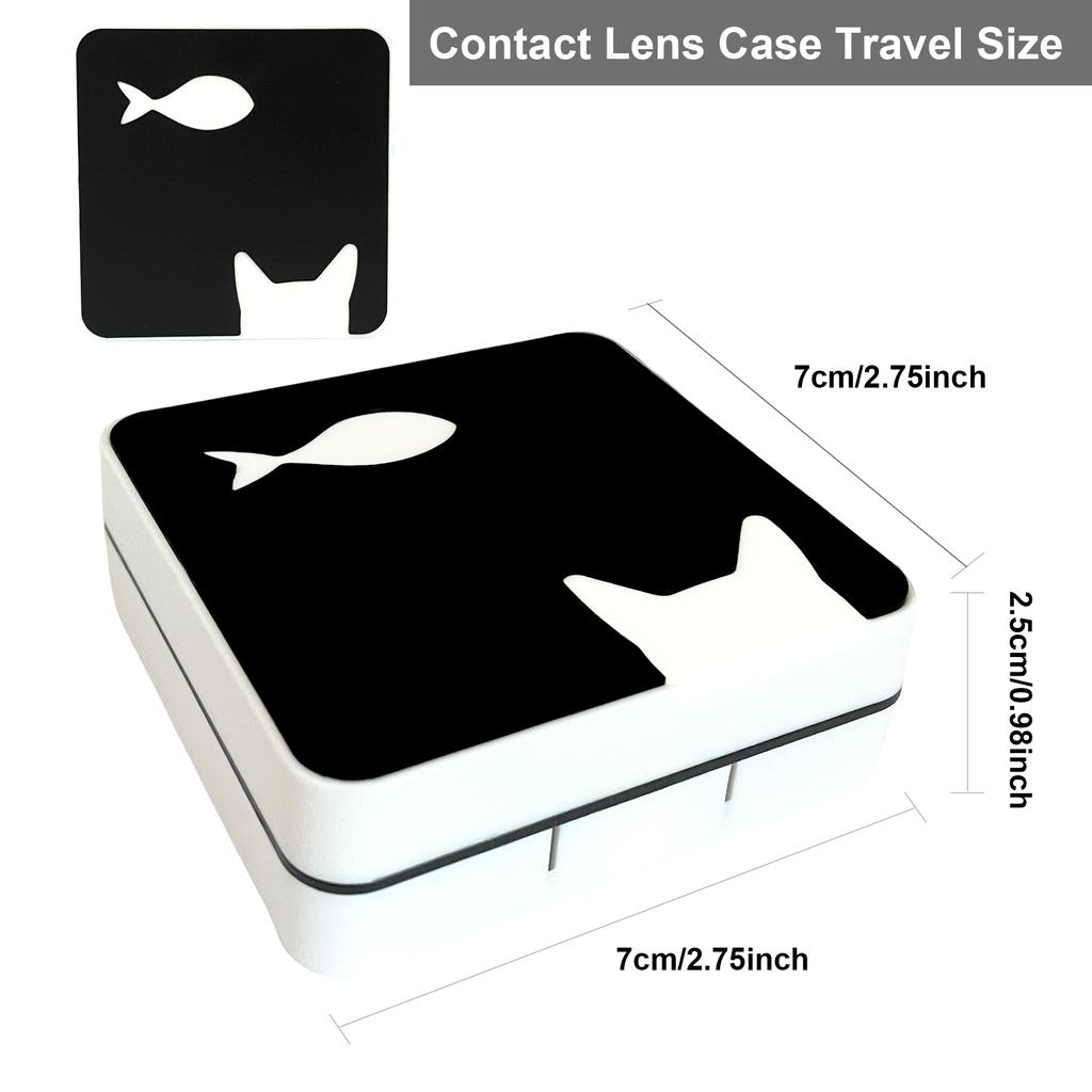 Süßes Kontaktlinsen-Etui Reise-Kit, Kontaktlinsen-Etui mit Spiegel Pinzette Entferner Werkzeug Lösungsflasche für Outdoor Büro Tägliche Nutzung