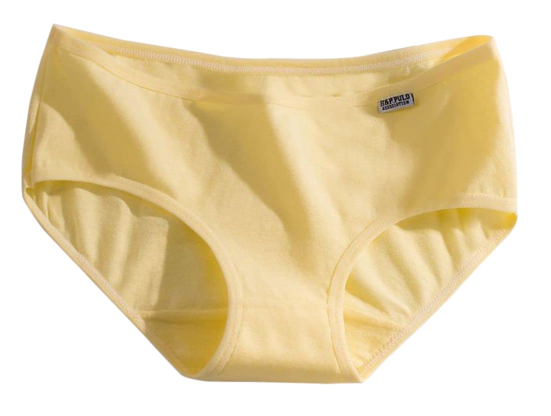 

Plus Nao Standard Solid Daily Color Light Yellow Women s Shorts, Underwear, Innerwear, Panties, Color, Simple, Basic, Wear, L,
