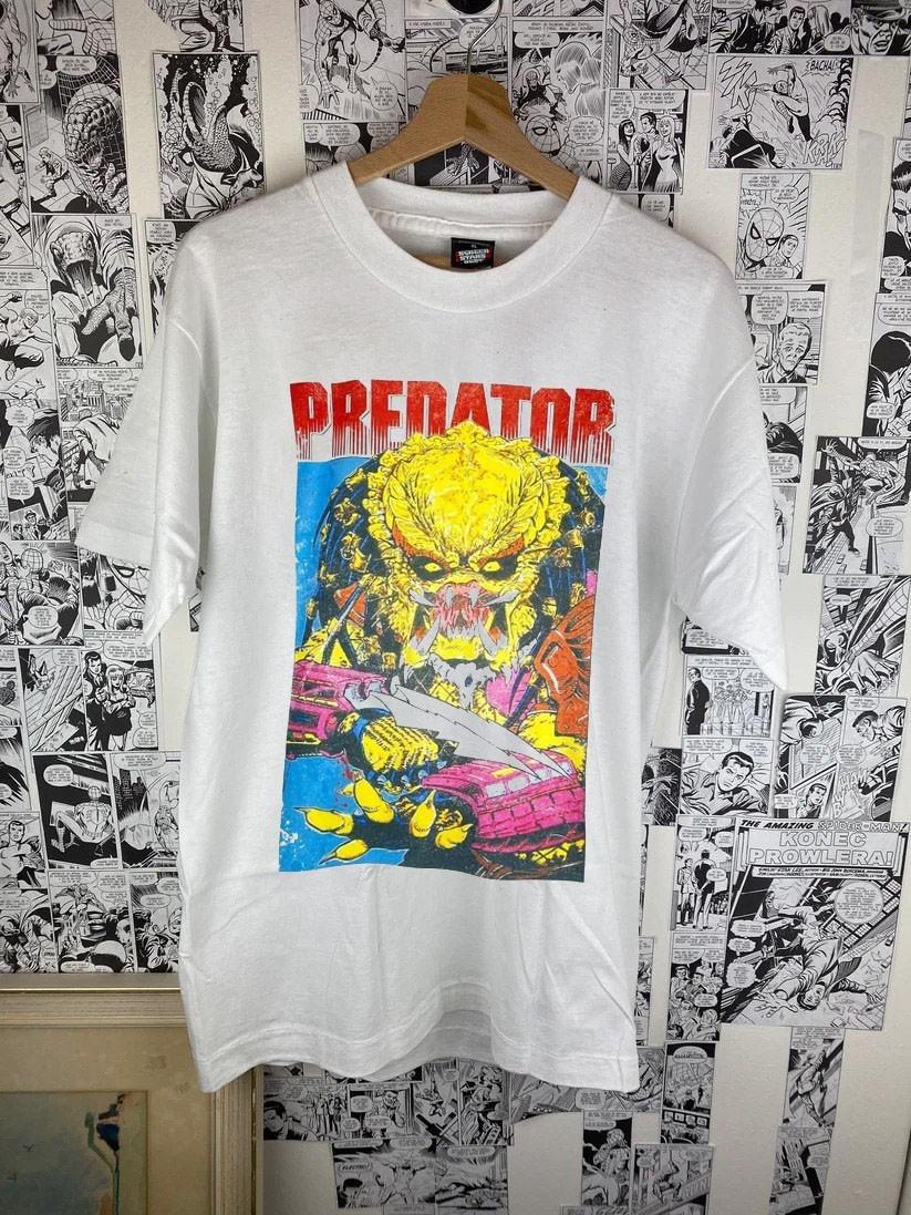 PREDATOR classic movie white graphic T-shirt QT7650 S