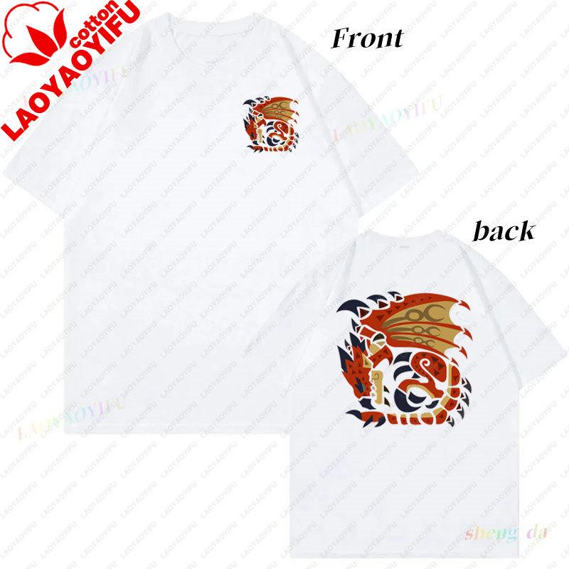 Double Side Print Unisex Shirt Monster Hunter Wilds Tshirt Gaming Fan Art Unisex Clothing Popular Hot Sale Video Gamer T Shirts
