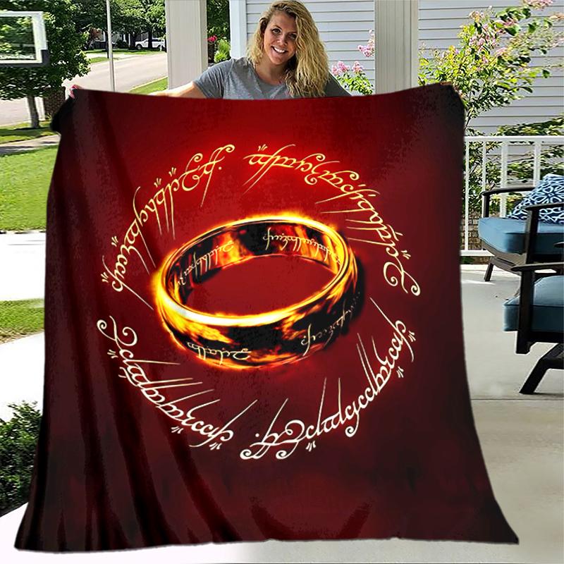 1pc Blanket The Lord of the Rings2 Print Design, Lightweight Blanket for Sofa, Bed- Soft &Warm, Gift for All Seasons like Christmas, Halloween