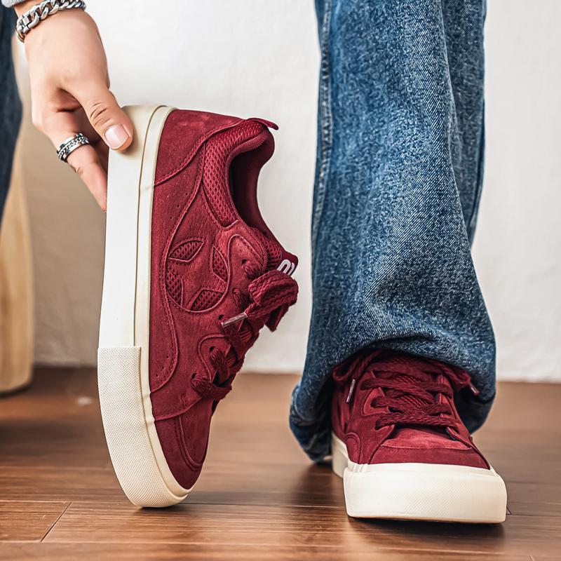 Men 's Casual Four Seasons Fashion Canvas Skateboarding Students Comfortable Sneakers Boys Trending Soft Sole Breathable Shoes