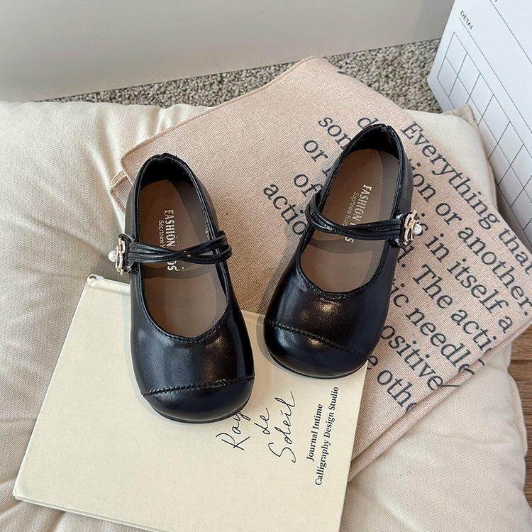 Children's princess shoes 2025 new autumn girls' small leather shoes soft-soled women's treasures with skirts soft-soled Mary Jane single shoes