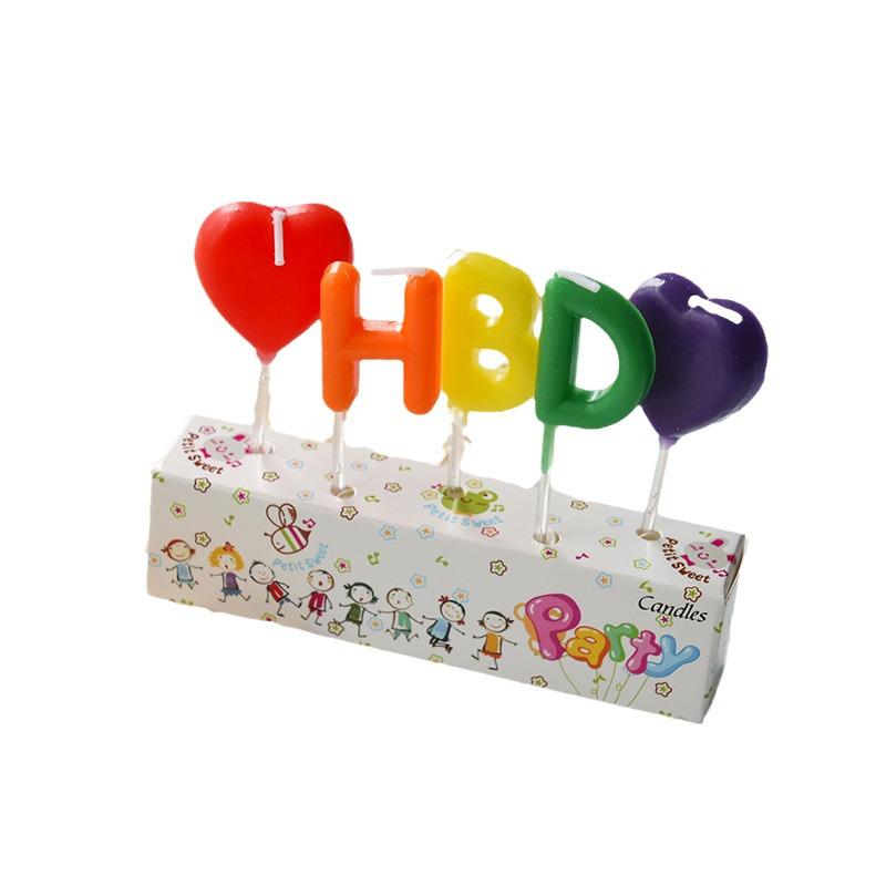 Cute Bear & Smiley Face Birthday Candle Inserts - Cartoon Cake Decorations for Kids
