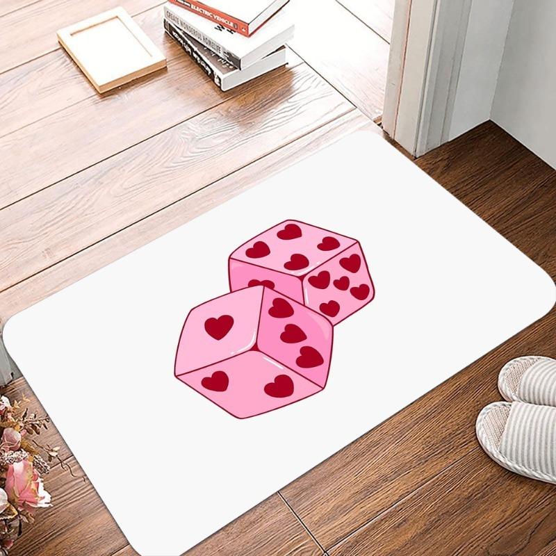 Love Printing Non-Slip Small Rug Waterproof Easy To Clean Floor Mat for Indoor Outdoor Use Durable Home Decoration Beautiful