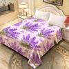 1pc Lavender Pattern Flannel Blanket, Lightweight And Soft Throw, Gift Blanket for Family And Friends. Birthday Gift