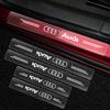 4Pc Car Threshold Protector Transparent Decorative Badge 3D Sticker For S8 TT A4L A6L RS3 RS4 RS5 RS6 C6 S3 S4 S5 S6 S8 A7 A8 A3 A4 A5 Q3 Q5 Q7