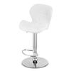 West Stool - White Eco-Leather / Chrome Base