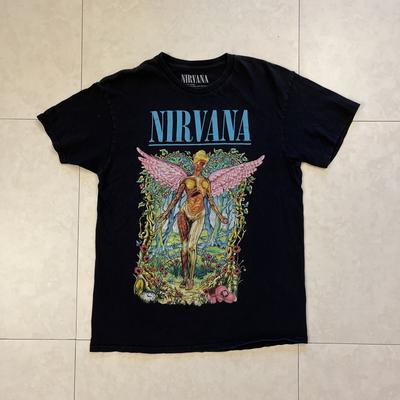 Nirvana In Utero T-shirt Mens M Black Short Sleeve