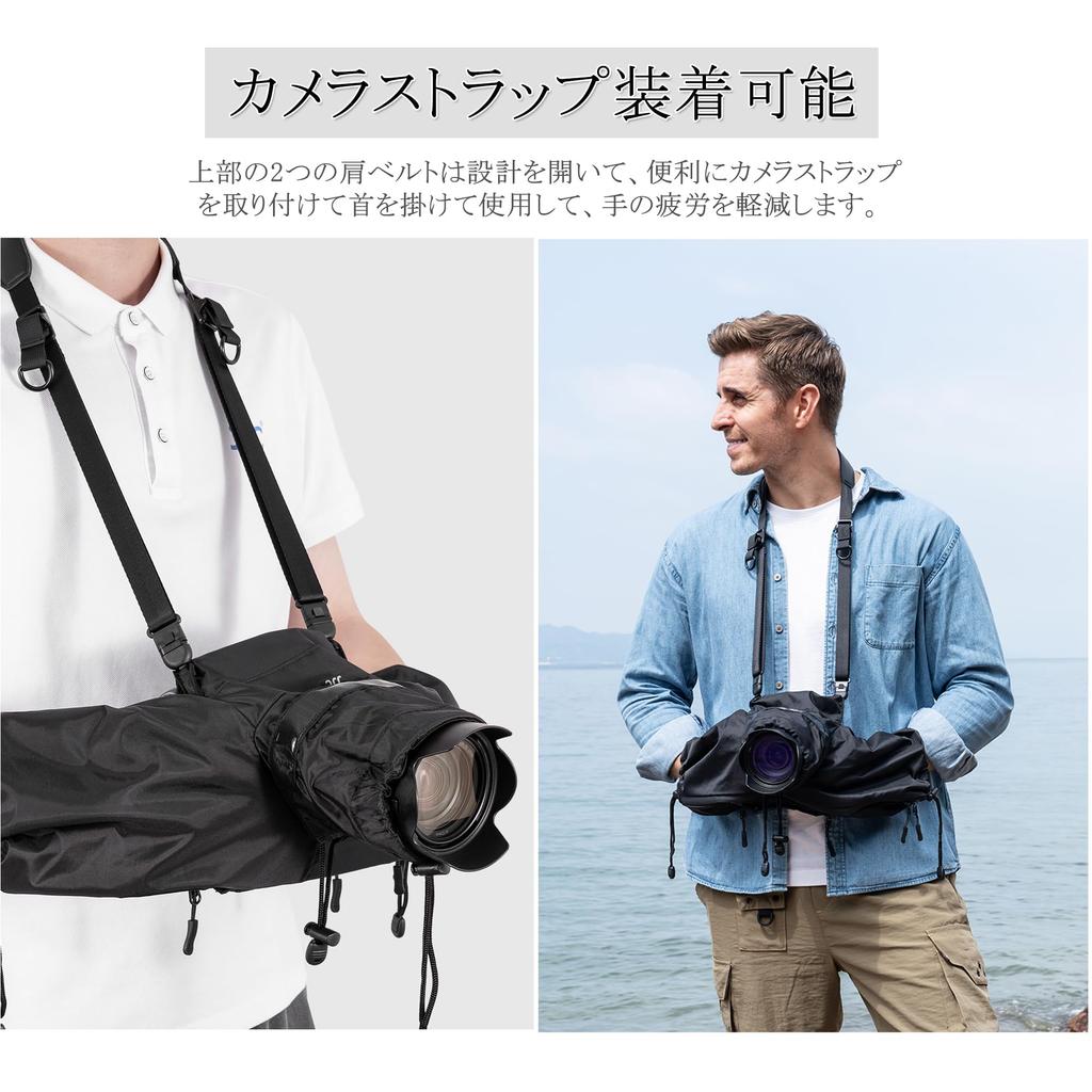 Festes til et kamera JJC Kamera Regnfrakk Regntrekk vinduet kan åpnes og Kameralinsestørrelse Vanntett glidelås For Sony A7RV A7IV A7SIII A6600