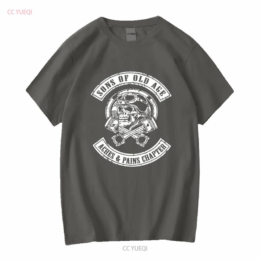 Sons Of Old Age Aches And Pains Chapter on back T Shirt long or short sleeves vintage Washed Stylish graphic