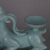 Song Dynasty Ru Kiln Sky Blue Glaze Plum Blossom Deer Pattern Porcelain Oil Lamp