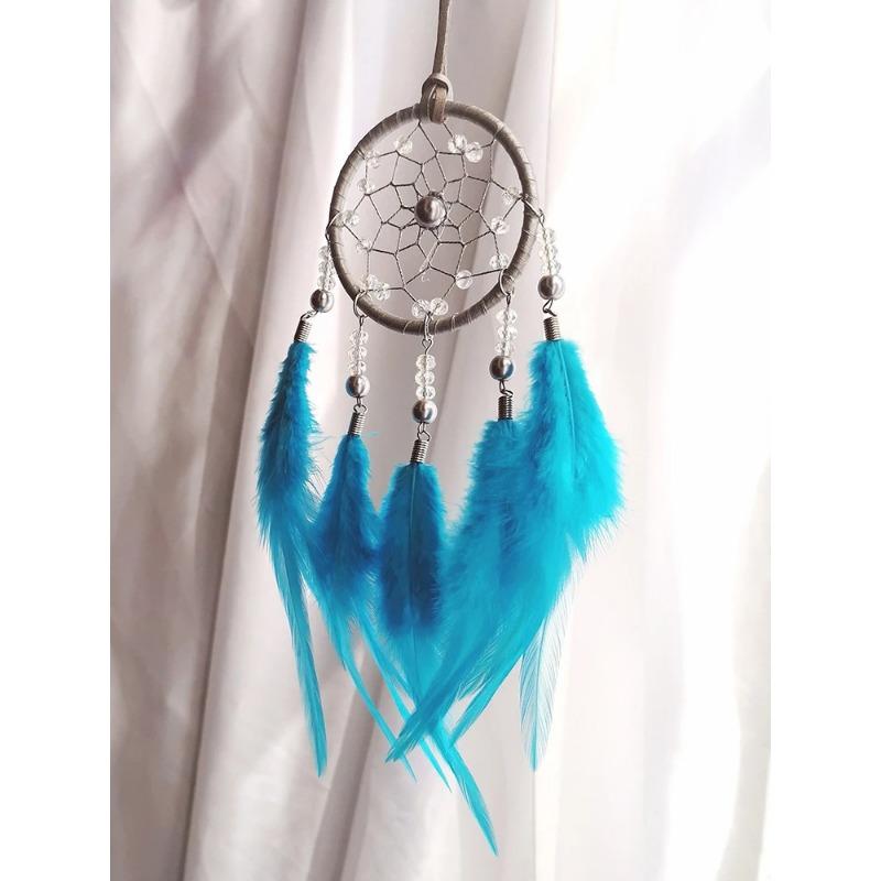 Creative Hand-woven Car Pendant Dream Catcher Feather Wind Chime Valentine's Day Gift Bedroom Hanging Ornaments Home Decoration