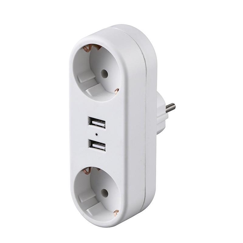 1 až 2 Fath USB Socket Converter 2 USB Německý DE standard a evropský standard