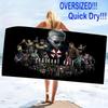 Evil Zombie Game Print Beach Towel, Large Soft Quick Dry Towel for Beach Camping Swimming