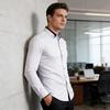 Men Dress Shirt Button Down Long Sleeve Shirt Lapels Rhinestones Slim Fit Formal Shirt for Business Wedding Party Prom Wear